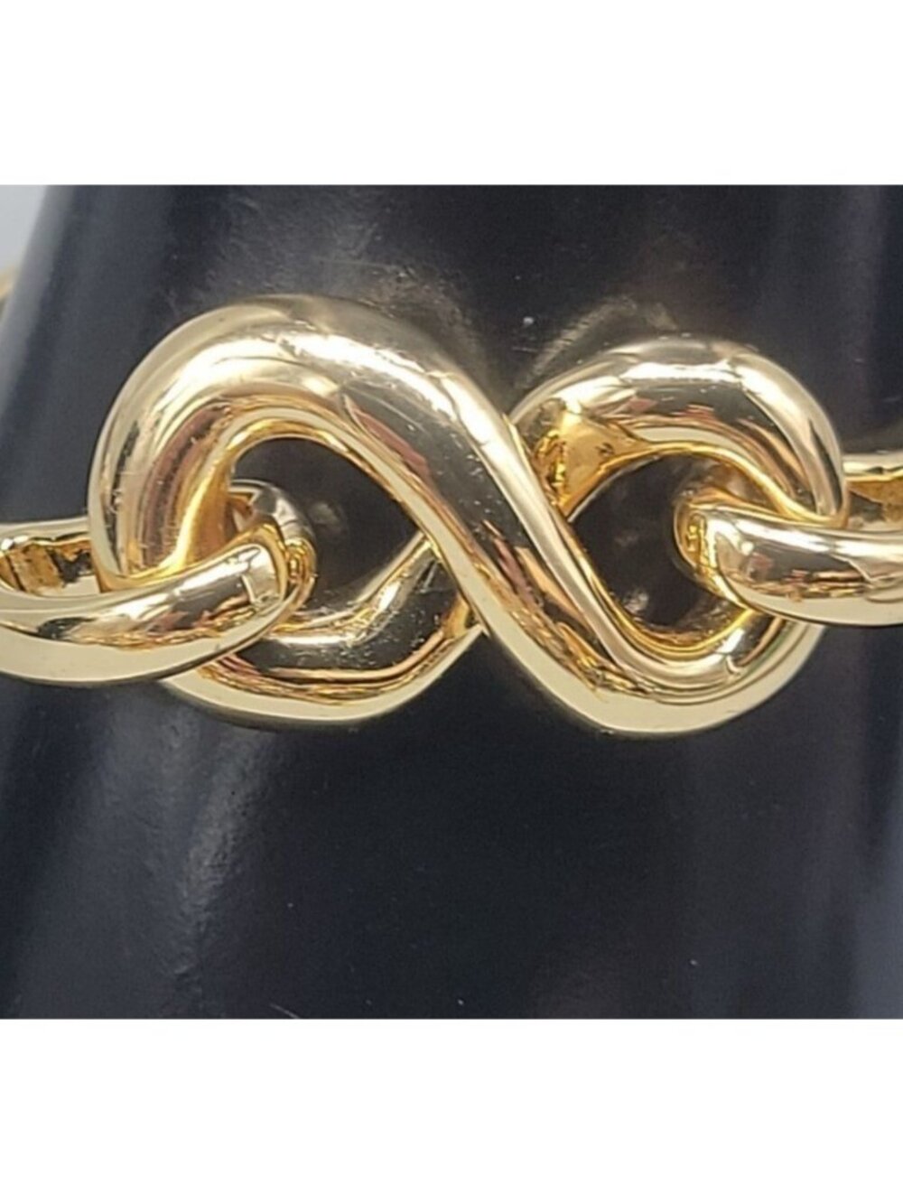 Roberto RFM L infinito Bracelet Bikini Line Gold Tone Metal Link Size 6.5" - Picture 7 of 12